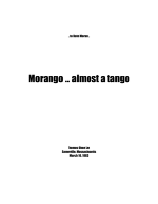 Book cover for Morango ... almost a tango, full score