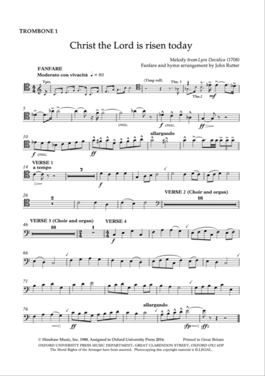 Christ the Lord is risen today 4-Part scores gallery preview page 5