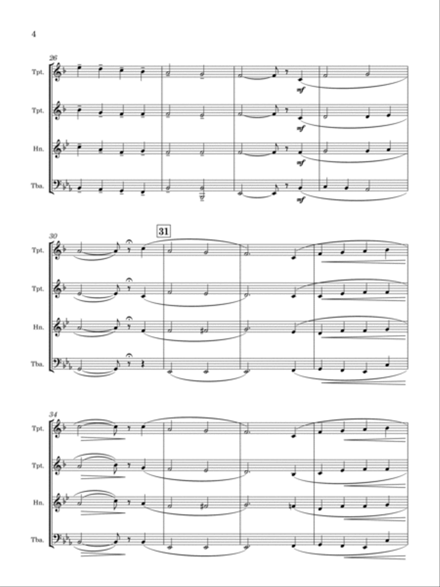 Noël Français (for Brass Quartet) Brass Quartet scores gallery preview page 5