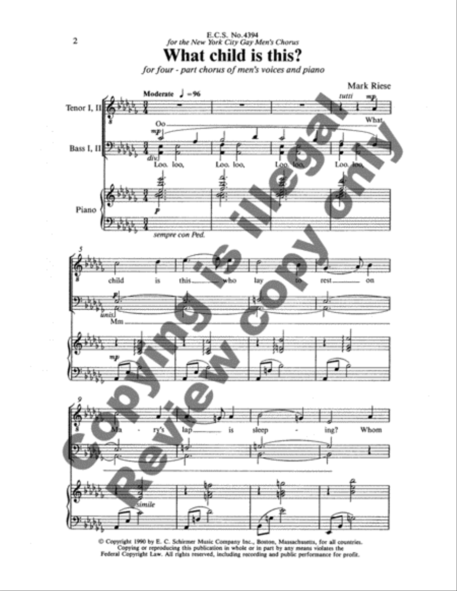 Christmas Trilogy: 2. What Child Is This? TTBB scores gallery preview page 7