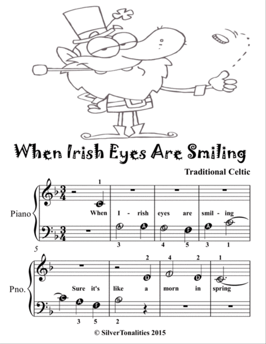 When Irish Eyes Are Smiling Beginner Piano Sheet Music 2nd Edition Small Ensemble scores gallery preview page 3