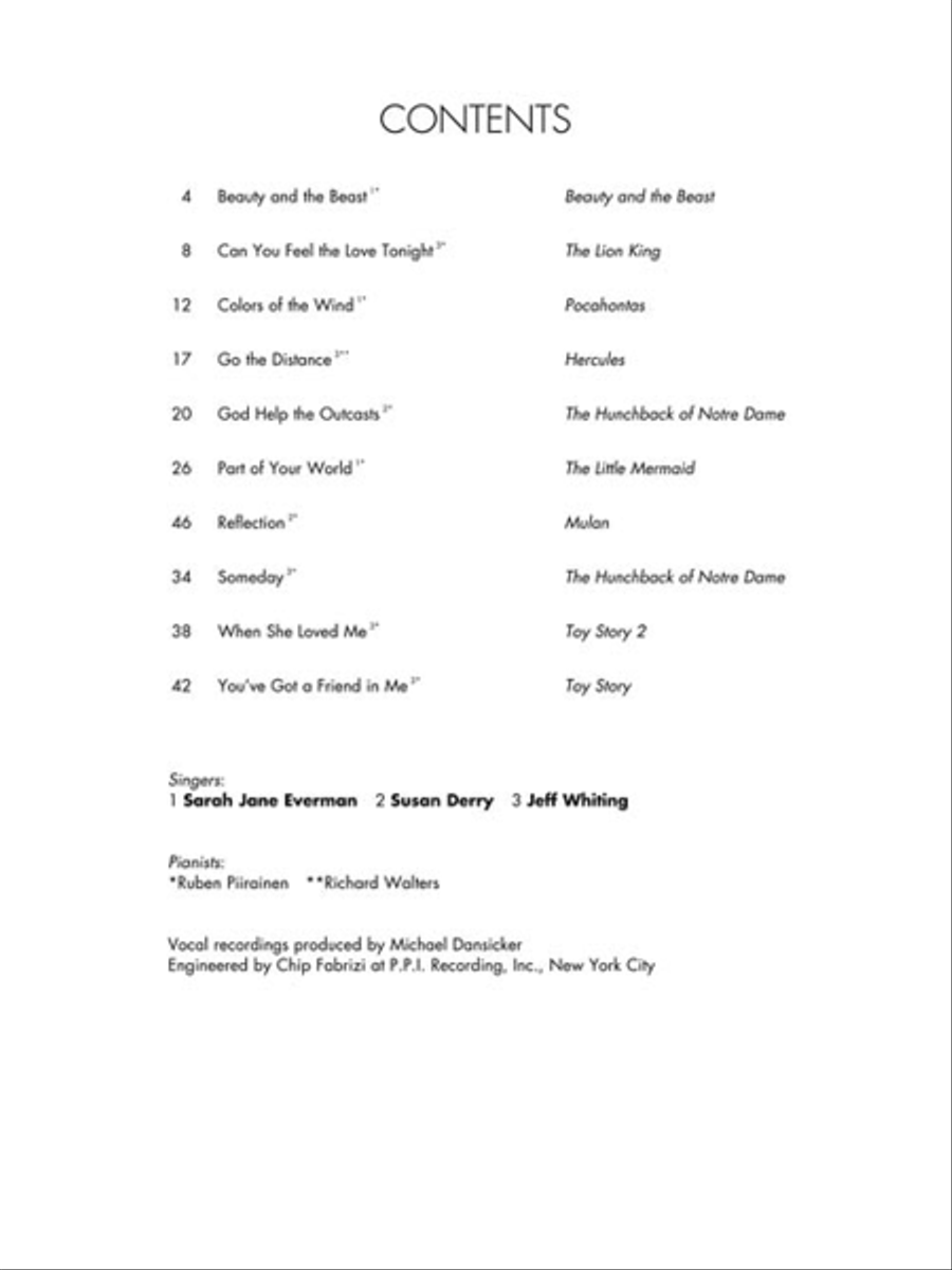 Disney Contemporary Songs High Voice scores gallery preview page 3