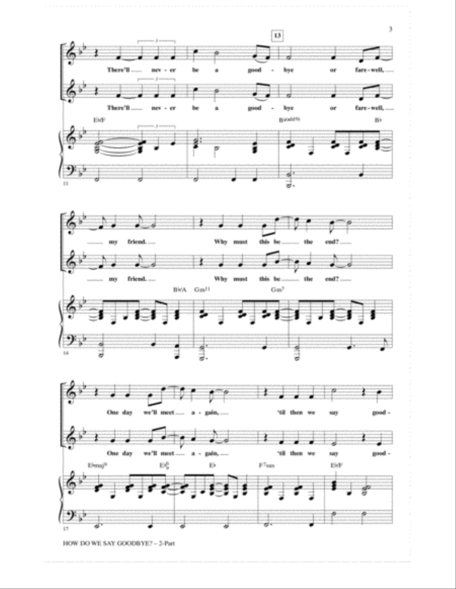 How Do We Say Goodbye 2-Part scores gallery preview page 2