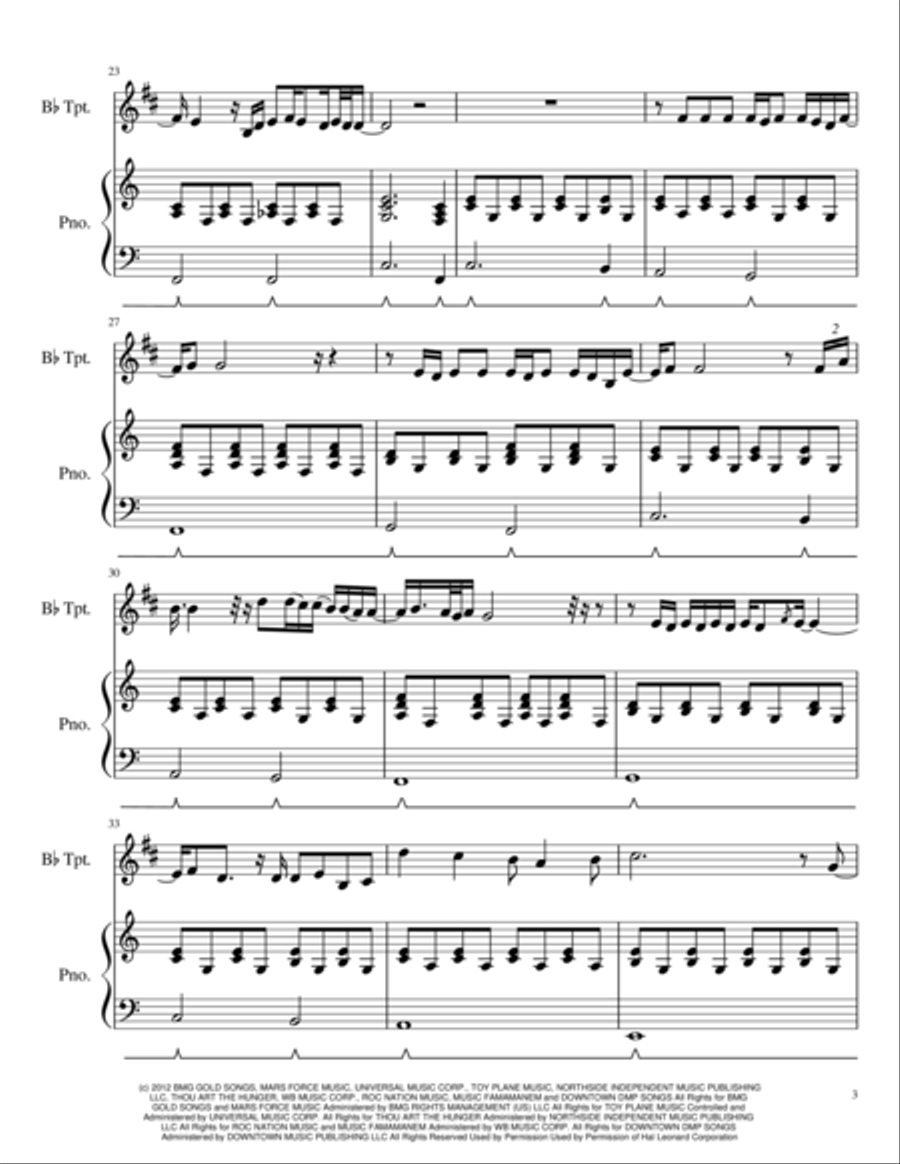 When I Was Your Man Trumpet Solo scores gallery preview page 3
