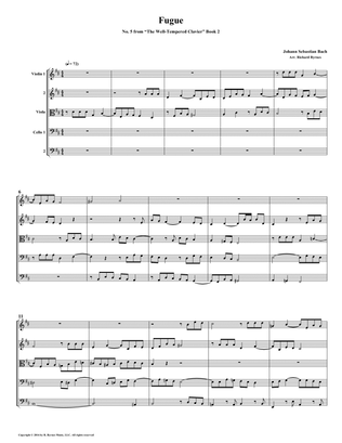 Fugue 05 from Well-Tempered Clavier, Book 2 (String Quintet)