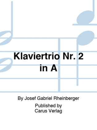 Book cover for Klaviertrio Nr. 2 in A