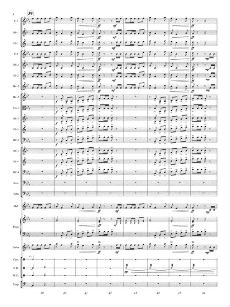 William Tell Overture (Finale) Concert Band scores gallery preview page 7