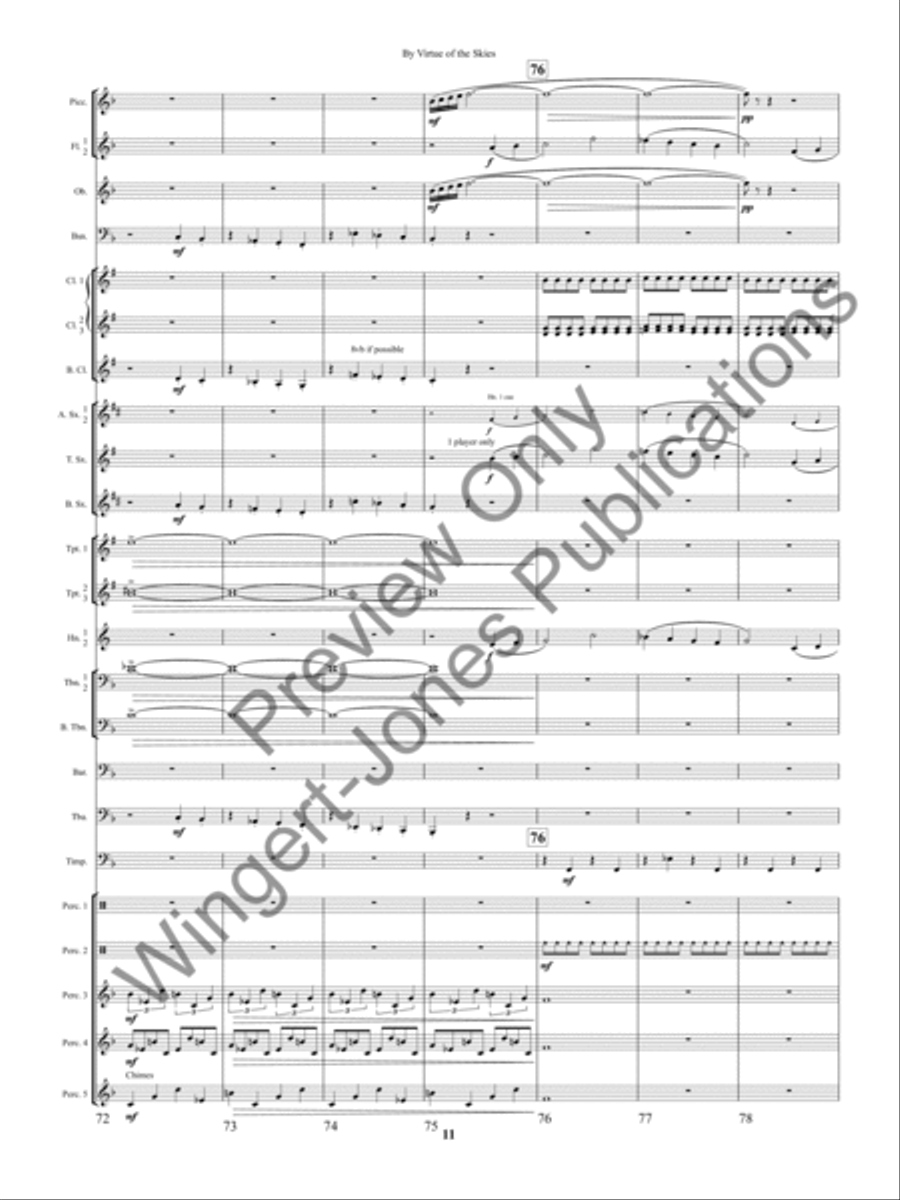 By Virtue of the Skies Concert Band scores gallery preview page 14