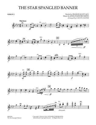 The Star Spangled Banner - Violin 2