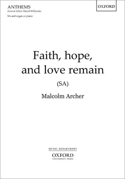 Faith, hope, and love remain