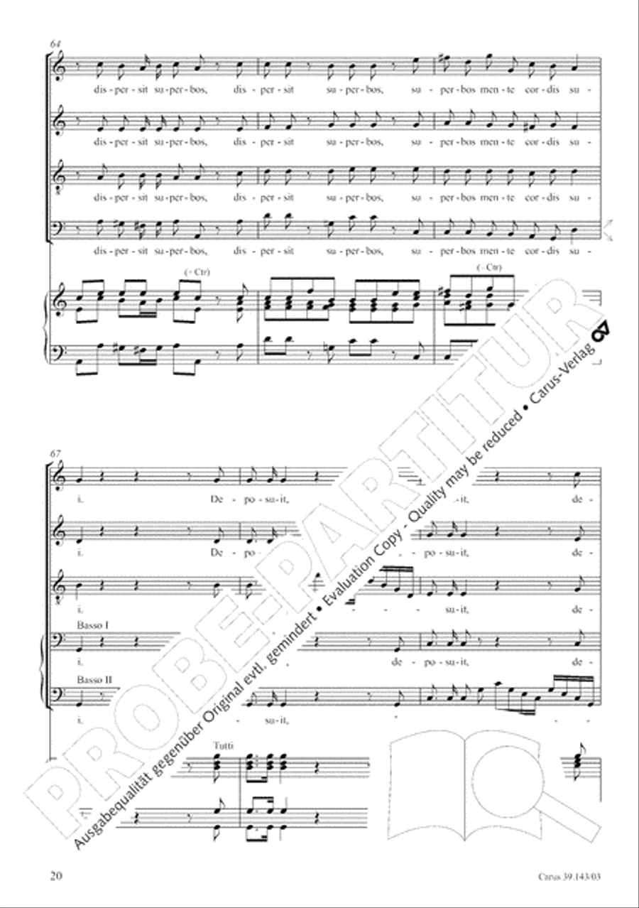 Magnificat in C major 4-Part scores gallery preview page 21