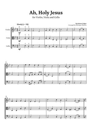 Ah, Holy Jesus (Violin, Viola and Cello) - Easter Hymn