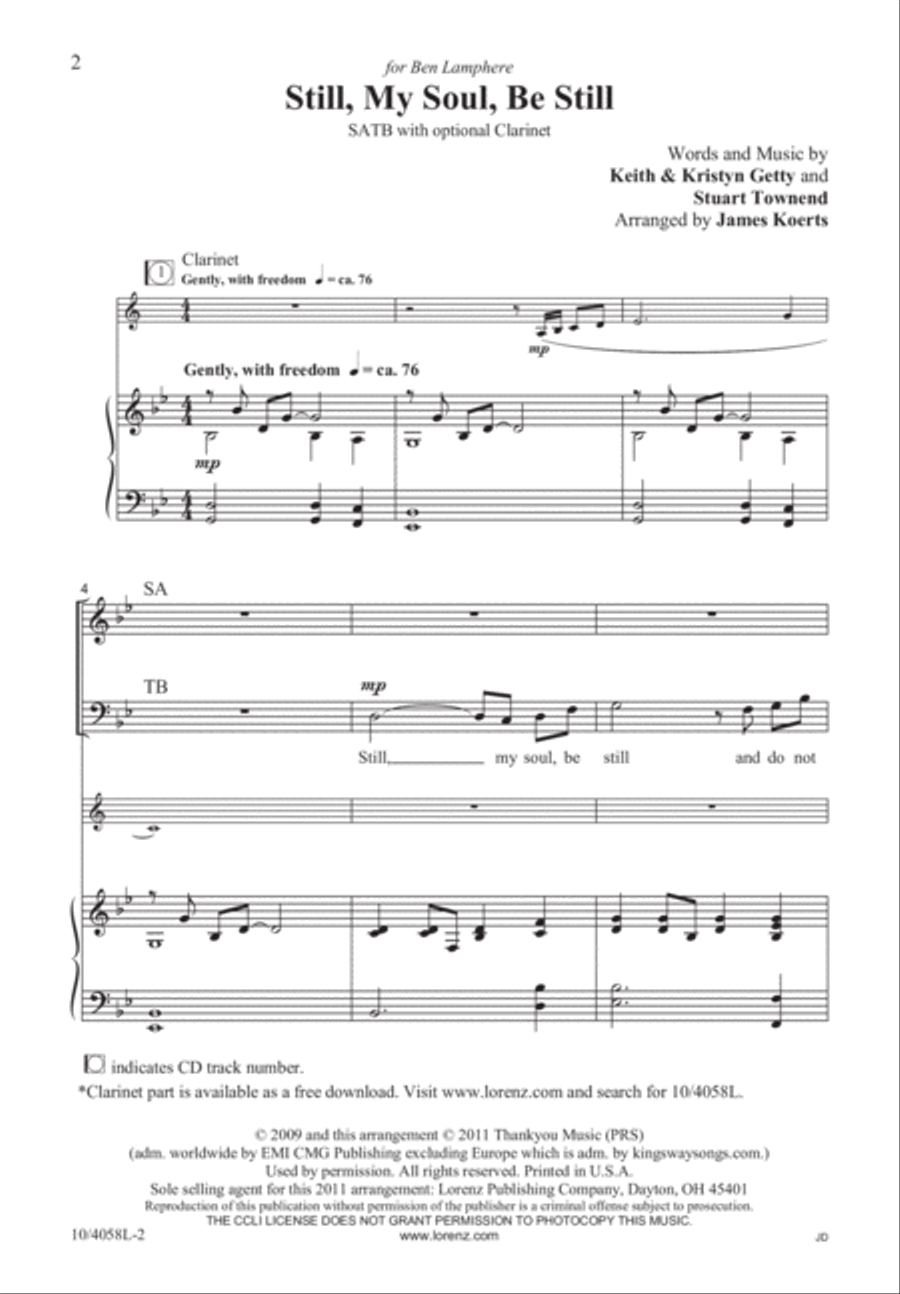 Still, My Soul, Be Still 4-Part scores gallery preview page 3