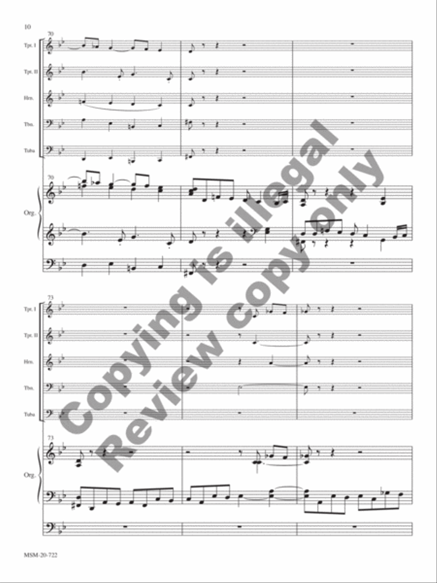Grand Chœur for Organ and Brass Quintet Organ scores gallery preview page 17