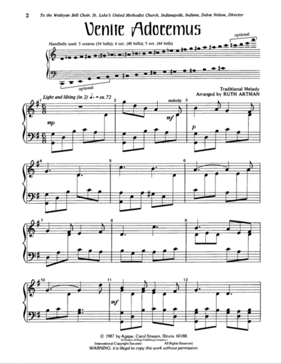 Venite Adoremus Venite Adoremus 5-Octaves scores gallery preview page 9