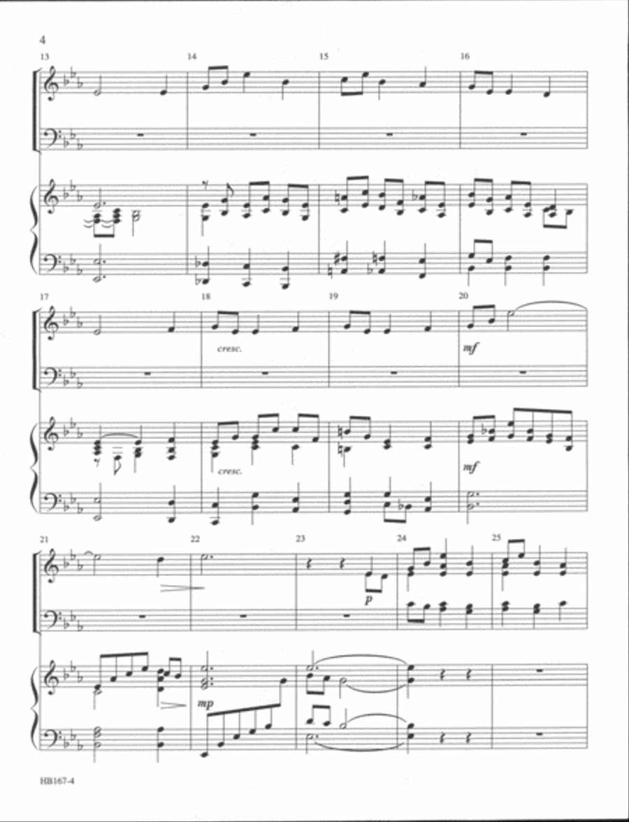 The Lord's My Shepherd - full score Handbell Choir scores gallery preview page 3