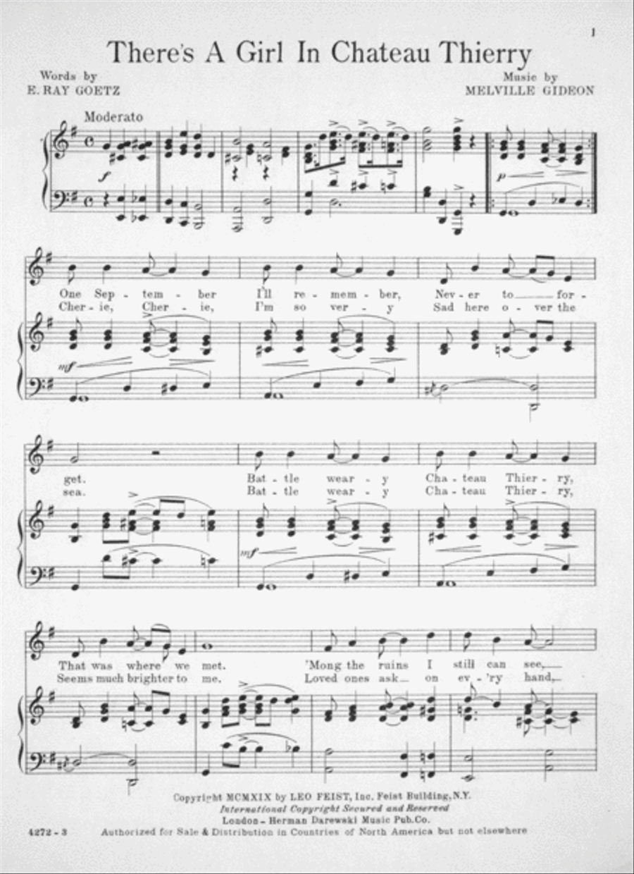 There's a Girl in Chateau Thierry Voice scores gallery preview page 2