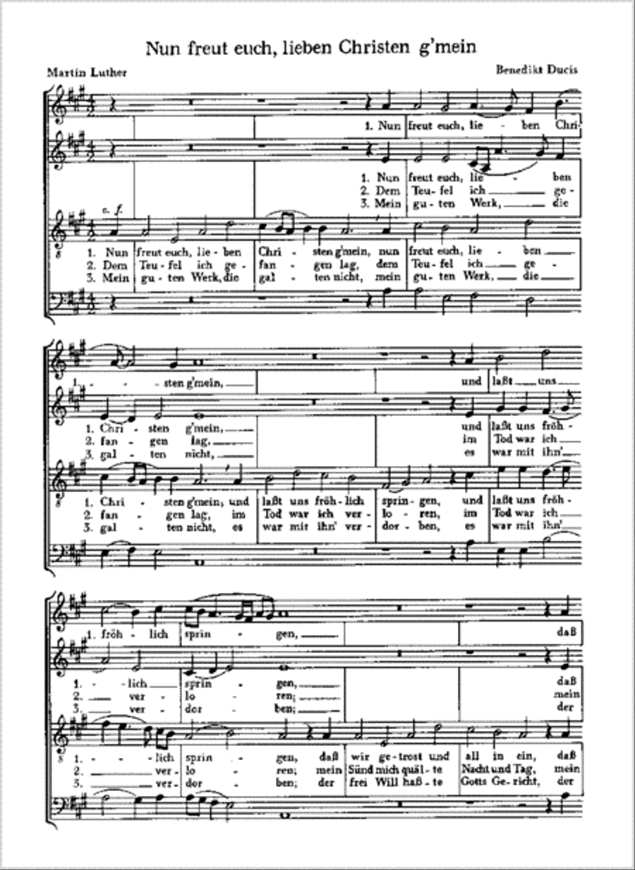 Ducis / Stern: Nun freut euch, lieben Christen Score scores gallery preview page 1