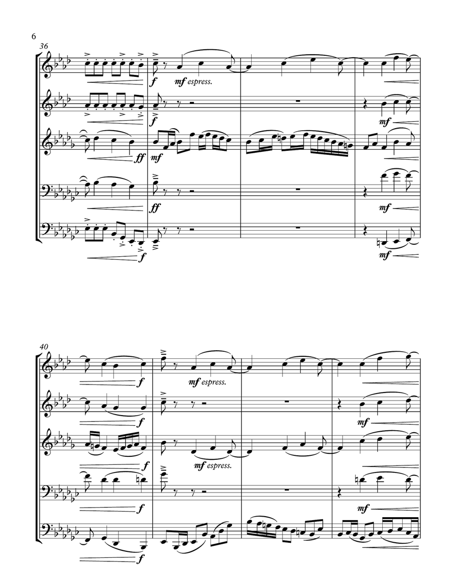 A Shield For Me - for brass quintet Brass Quintet scores gallery preview page 6