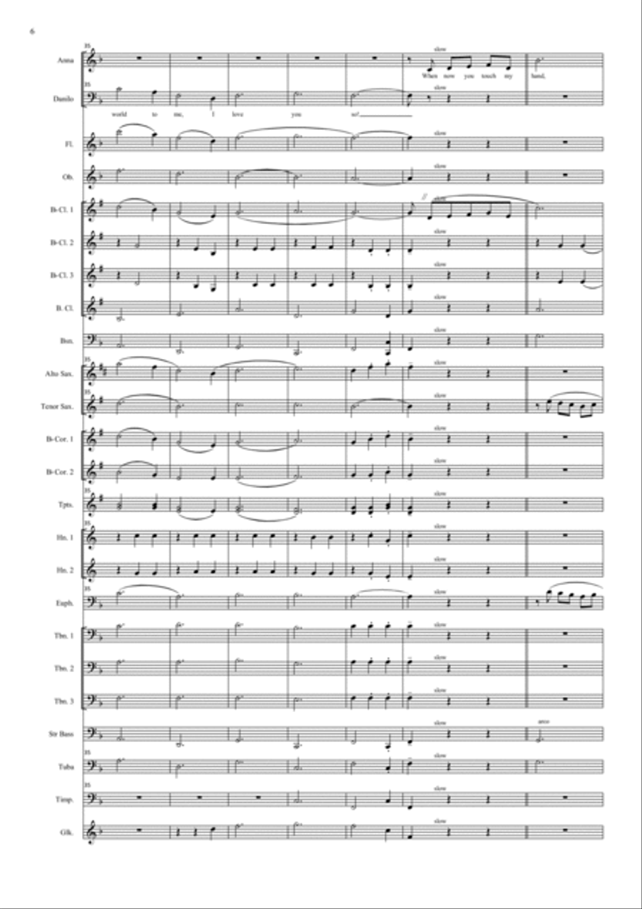 The Merry Widow Waltz Concert Band scores gallery preview page 6