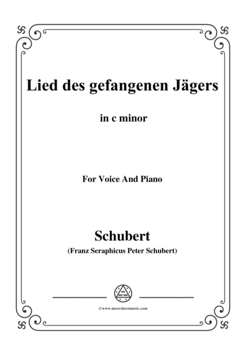 Schubert-Lied des gefangenen Jäger,Op.52 No.7,in c minor,for Voice&Piano image number null