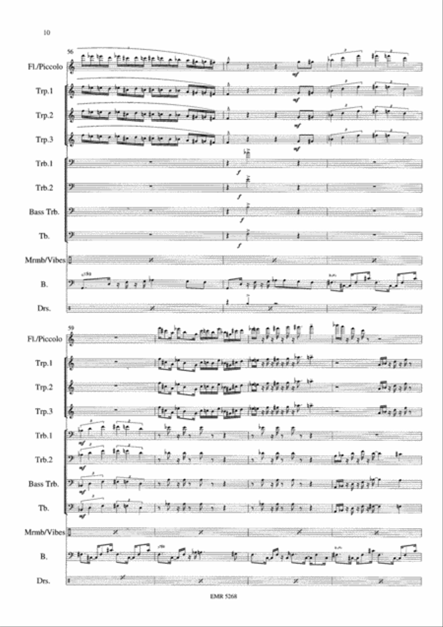 Jazzy Brass Fantasy Brass Ensemble scores gallery preview page 10