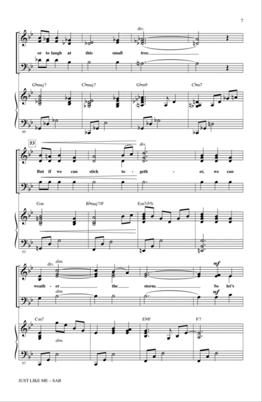 Just Like Me 3-Part scores gallery preview page 5