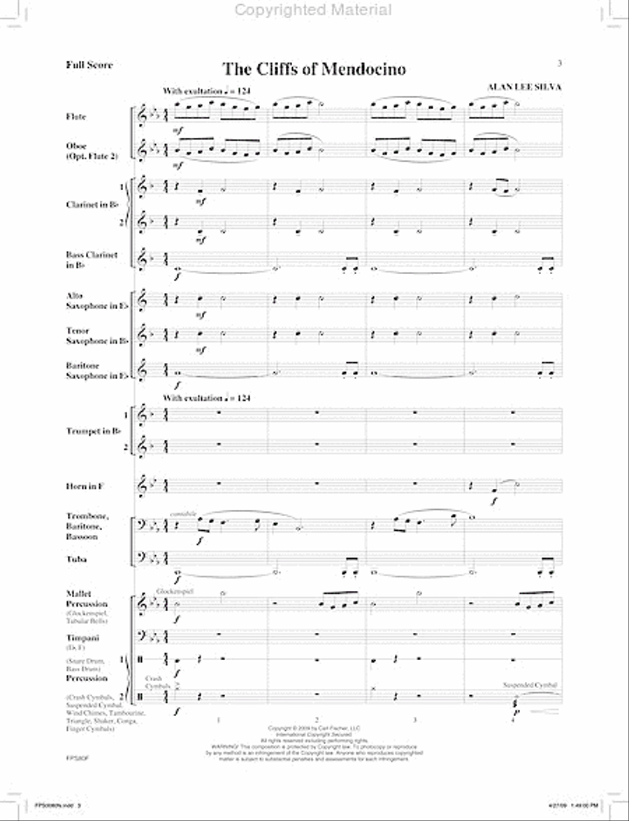 The Cliffs of Mendocino The Cliffs of Mendocino Concert Band scores gallery preview page 4