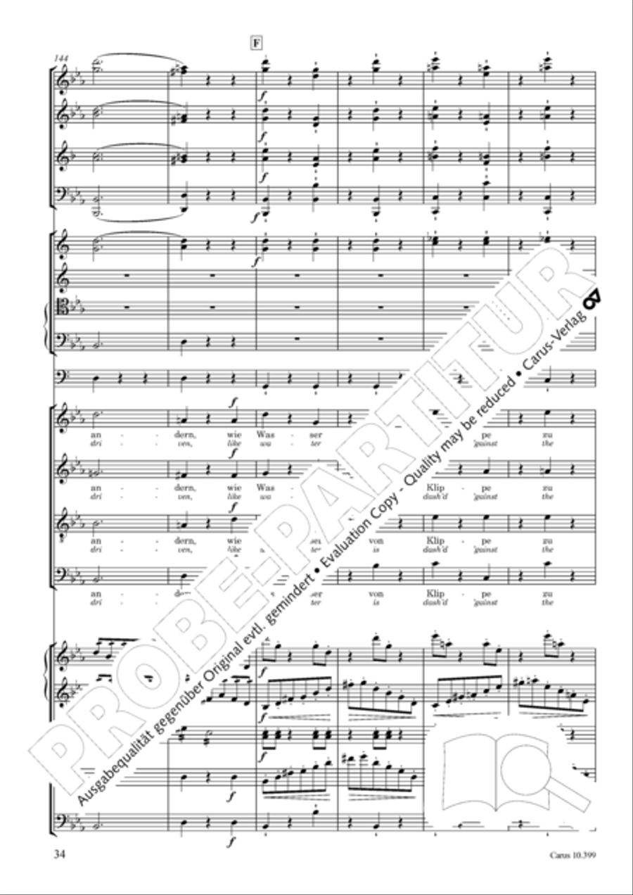 Schicksalslied, Op. 54 4-Part scores gallery preview page 35