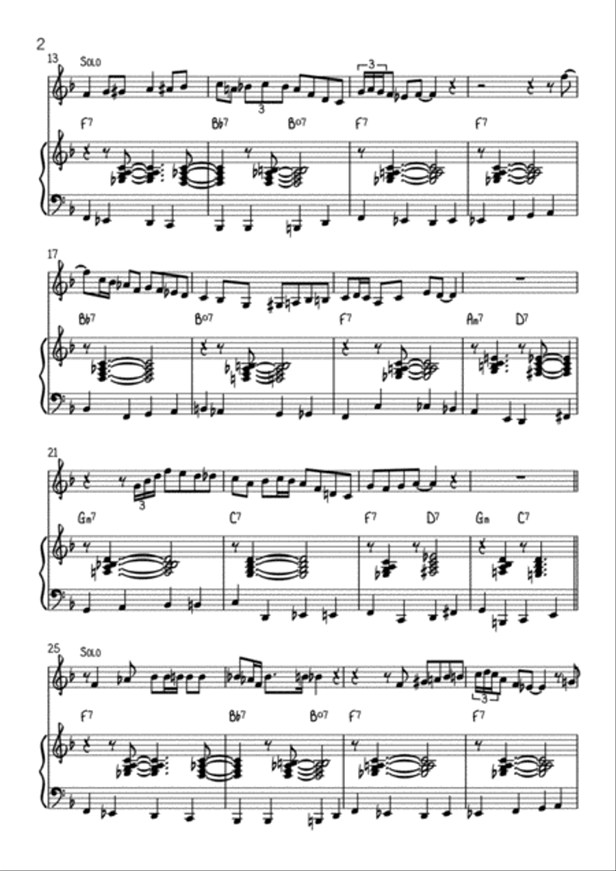 Billies Bounce Duet Jazz Ensemble scores gallery preview page 2