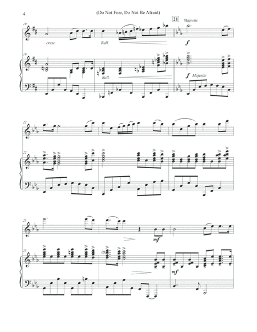 Do Not Fear, Do Not Be Afraid - Violin & Piano Violin Solo scores gallery preview page 4