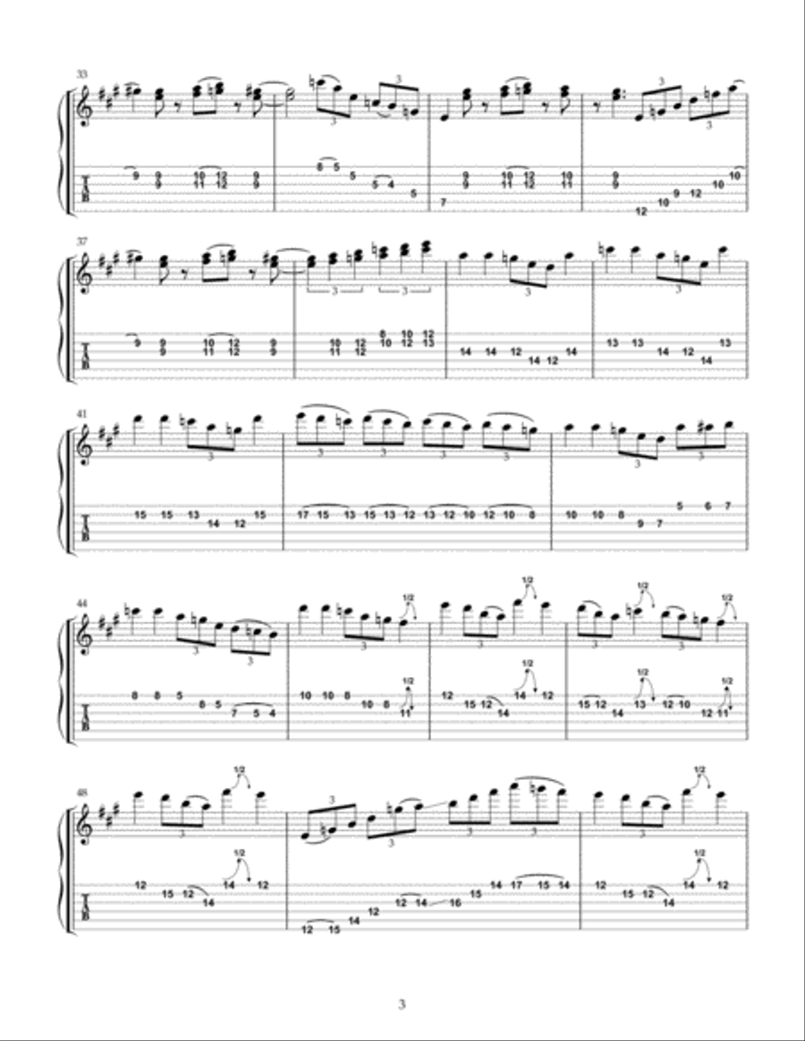 Stride Guitar Tablature scores gallery preview page 3