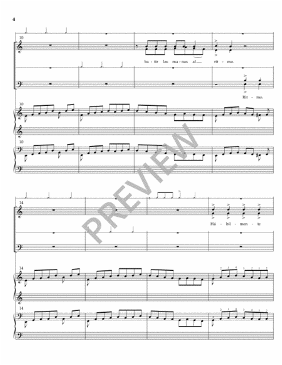 Ritmo (SATB Piano Score) 4-Part scores gallery preview page 3