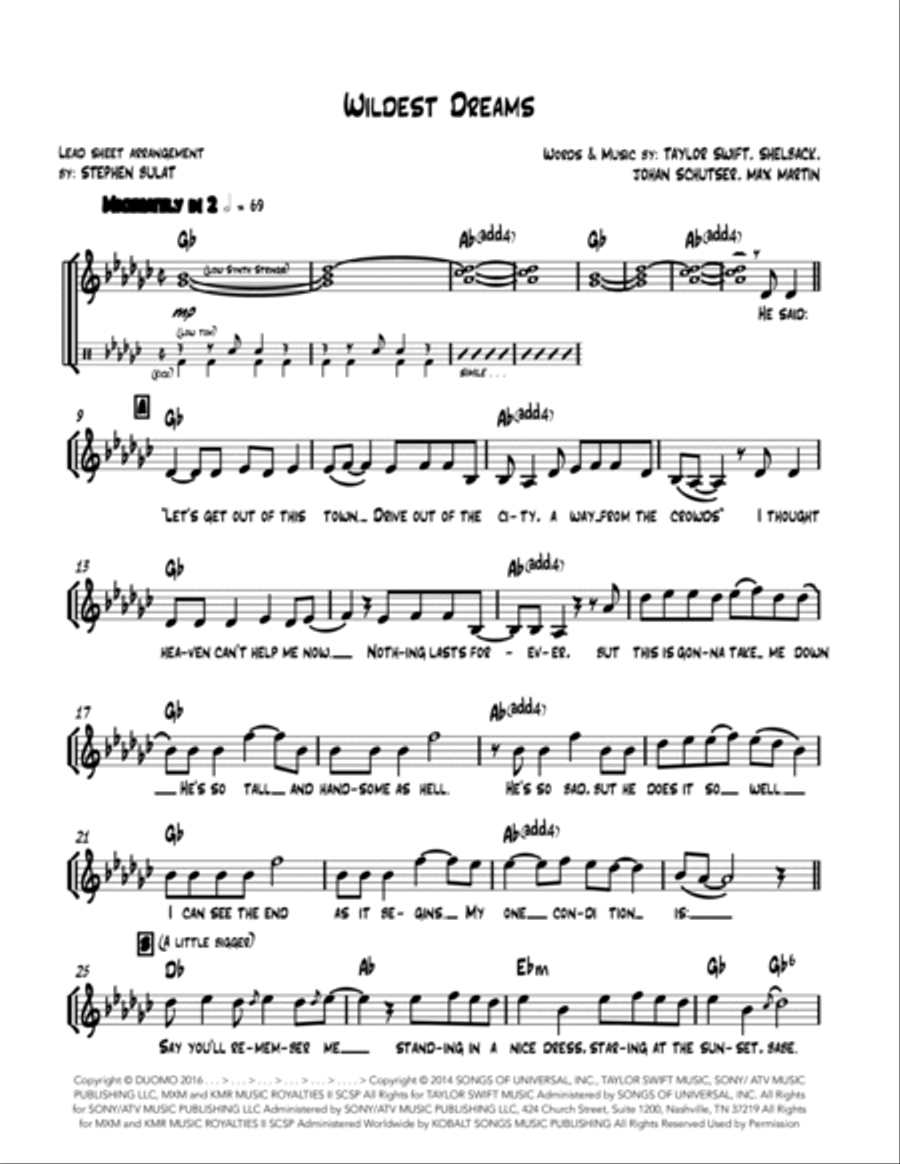 Wildest Dreams Large Ensemble scores gallery preview page 2
