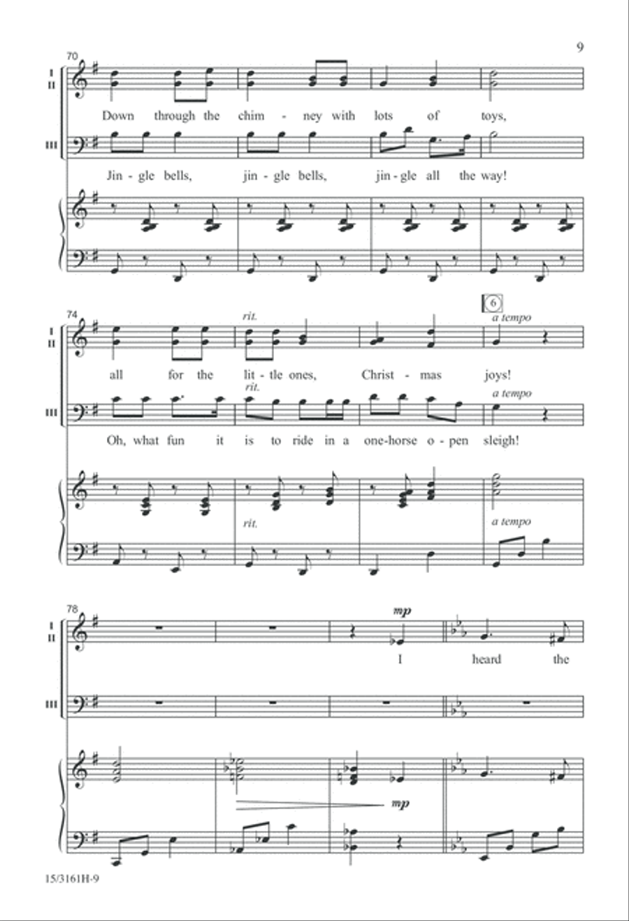 Twelve Carols of Christmas 3-Part scores gallery preview page 9