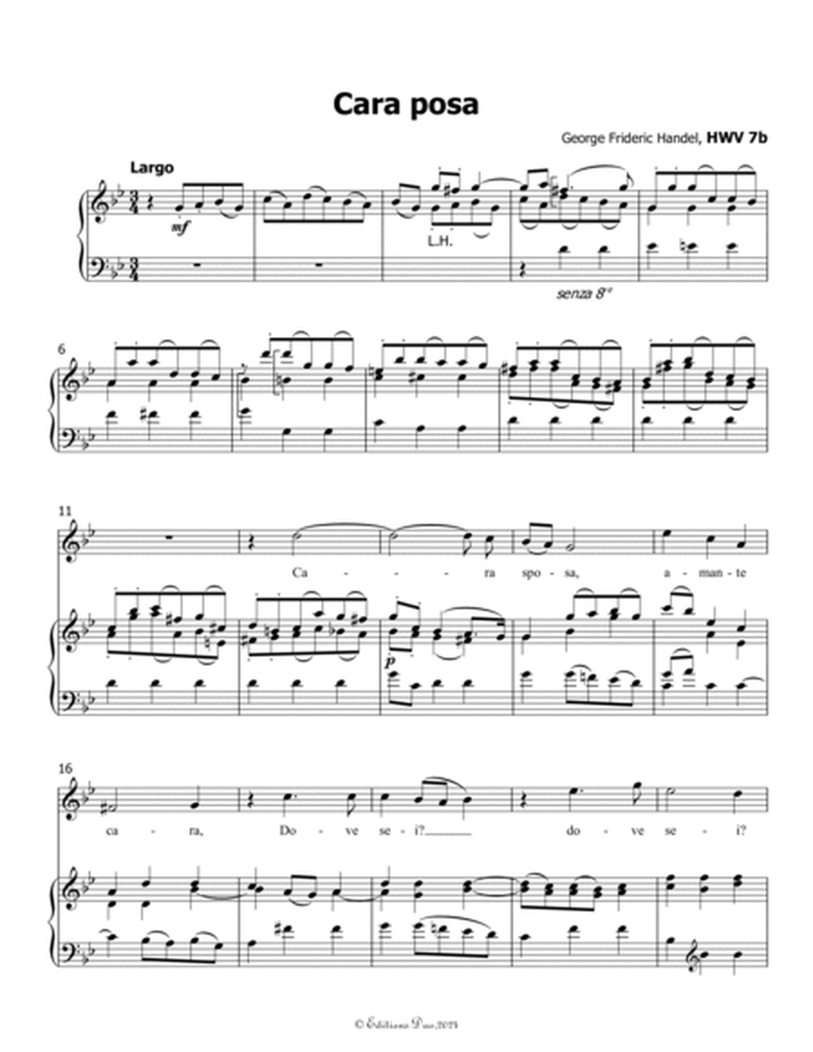 Cara sposa(Version I),by Handel,in g minor