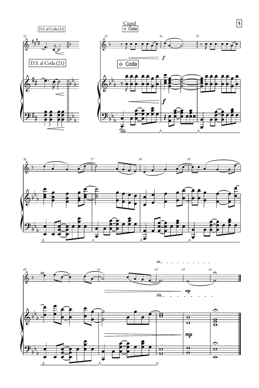 Cupid - Twin Version (Feat. Sabrina Carpenter) B-Flat Clarinet scores gallery preview page 5