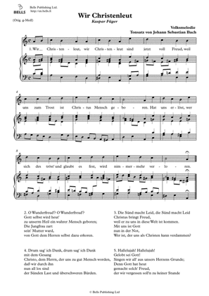 Wir Christenleut (Solo song) (A minor)