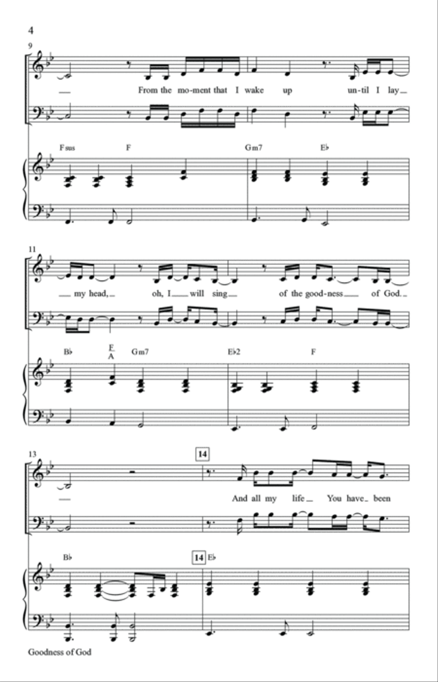 Goodness of God 4-Part scores gallery preview page 3