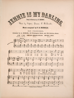 jennie is My Darling. Song & Chorus