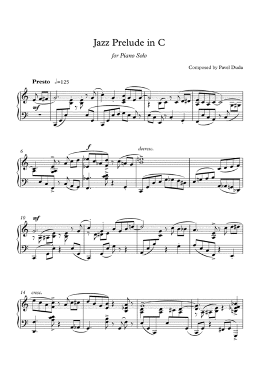 Jazz Prelude in C Piano Method scores gallery preview page 1