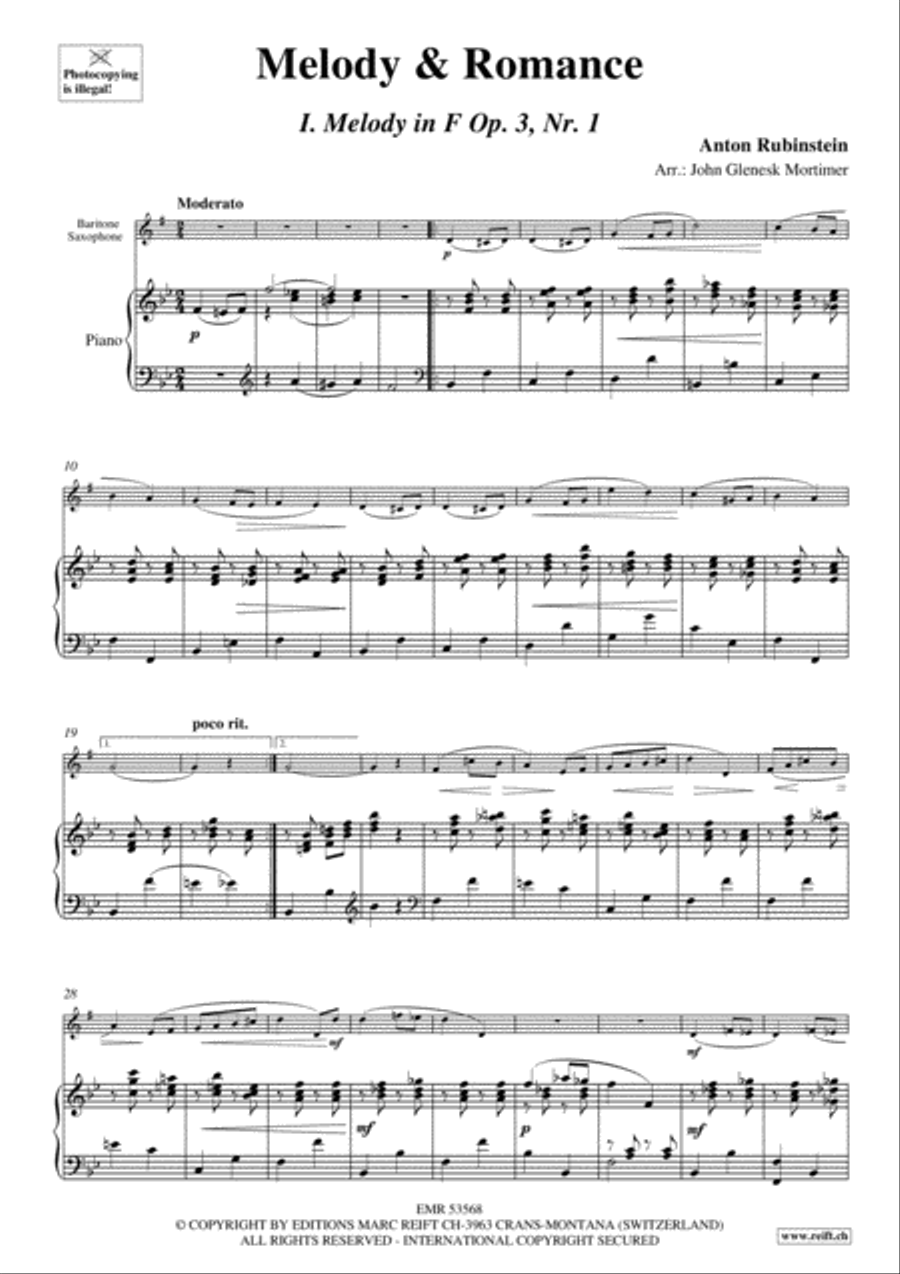 Melody & Romance Melody & Romance Baritone Saxophone scores gallery preview page 4