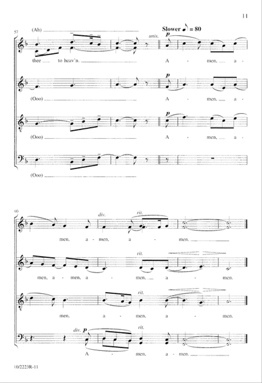 Forth in Thy Name, O Lord, I Go Divisi scores gallery preview page 11