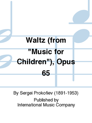 Book cover for Waltz (From Music For Children), Opus 65