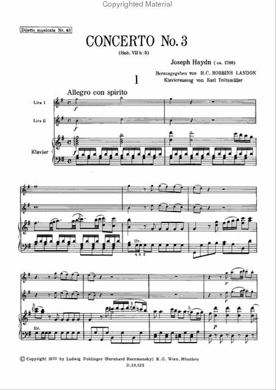 Concerto Nr. 3 G-Dur Hob. VIIh:3 Flute scores gallery preview page 2