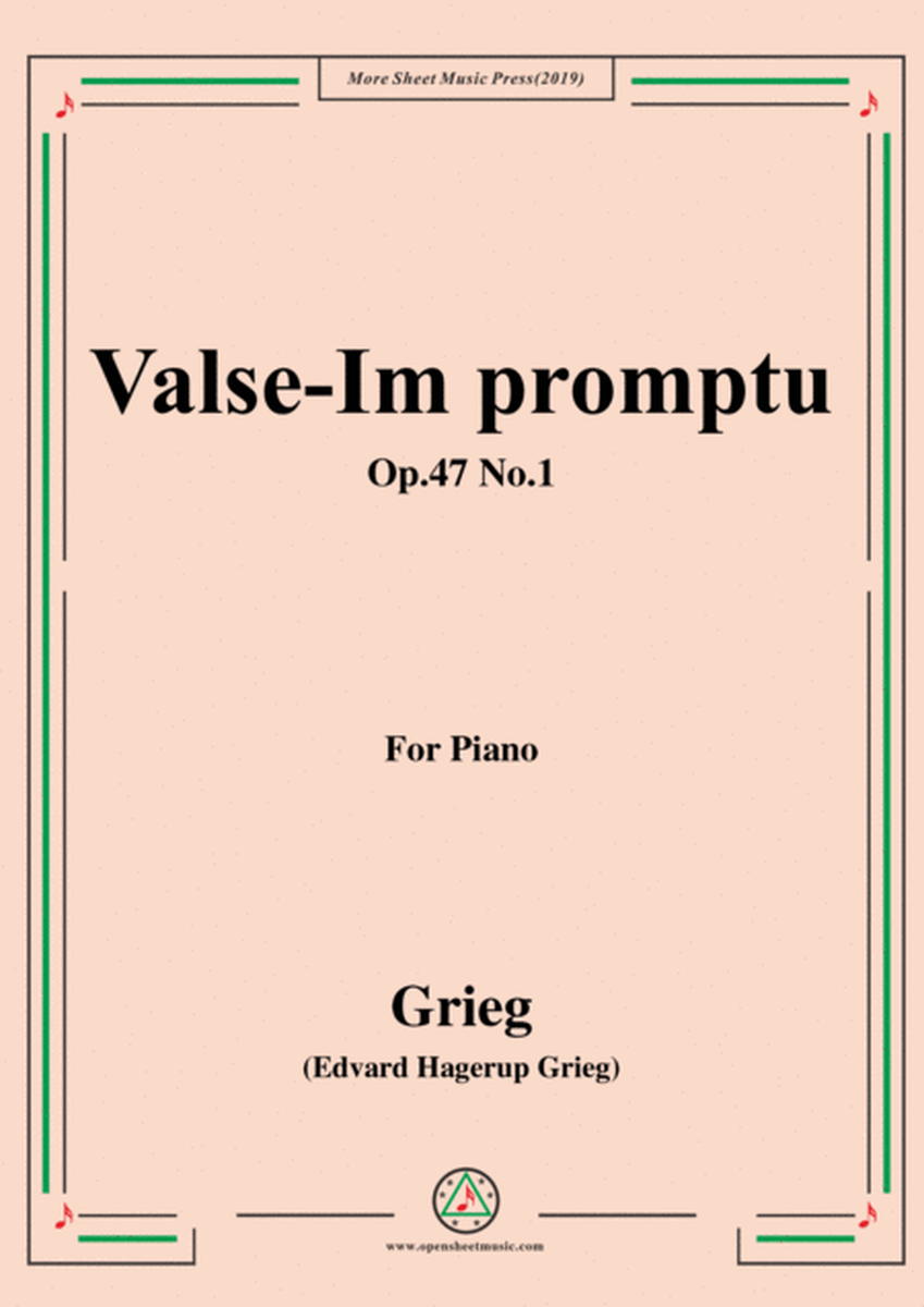 Grieg-Valse-Im promptu Op.47 No.1,for Piano