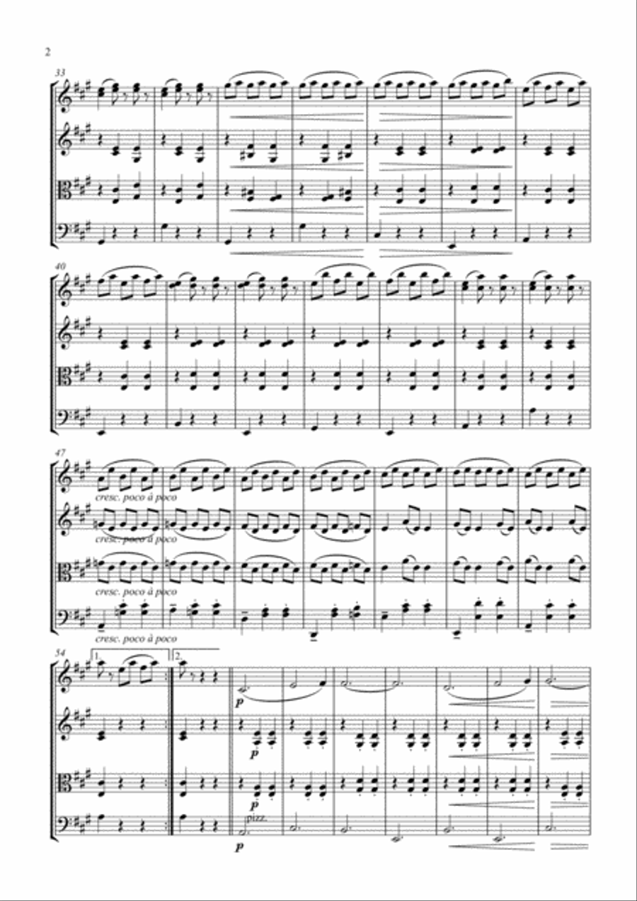 Waldteufel: Skater's Waltz (string trio) String Trio scores gallery preview page 2
