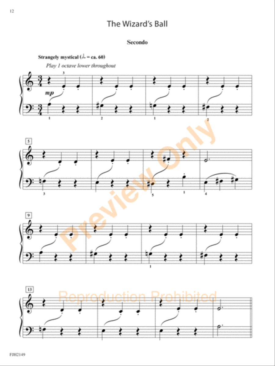 Two To Play (NFMC) Easy Piano scores gallery preview page 3