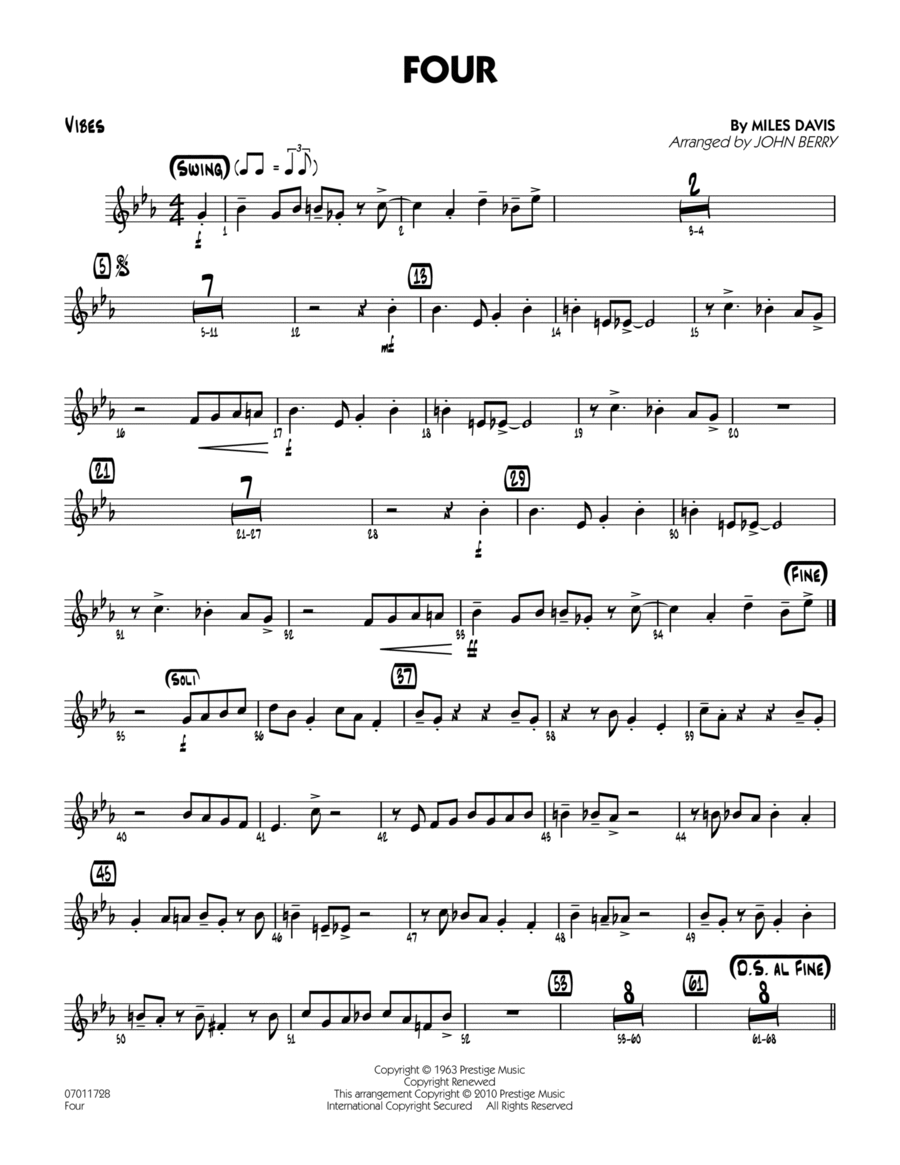 Four - Vibes Four - Vibes Vibraphone scores gallery preview page 1