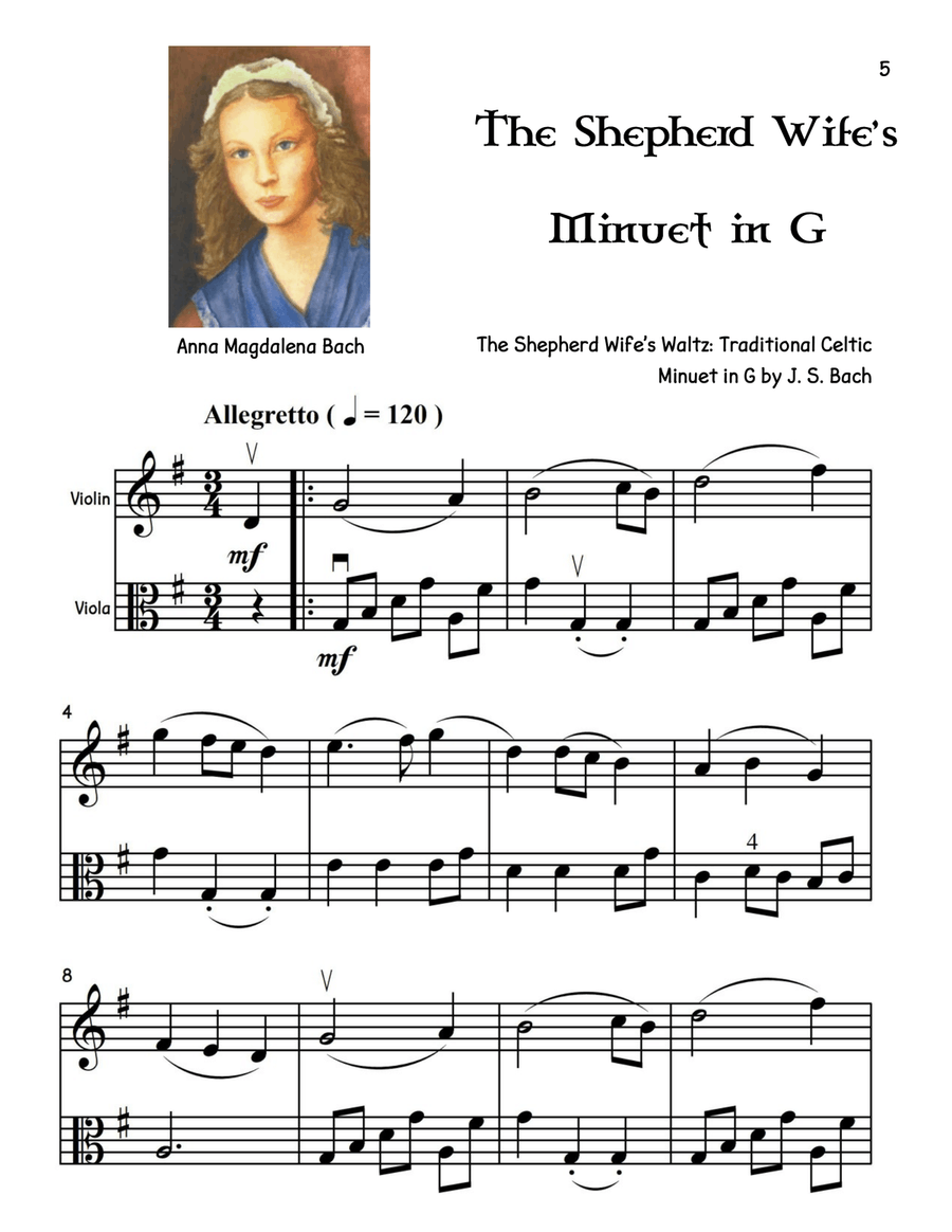 The Violist Meets the Fiddler: 12 Violin & Viola Duet Mash-Ups of Popular Classical and Fiddle Tunes String Duet scores gallery preview page 6